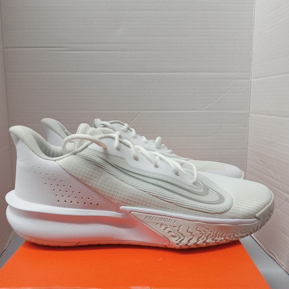 Men’s 11.5 Nike Precision VII Basketball Sneaker White Grey